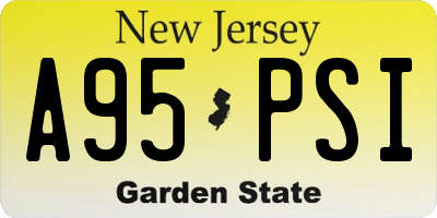 NJ license plate A95PSI