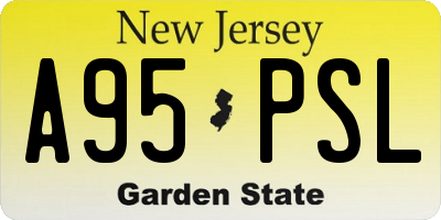 NJ license plate A95PSL