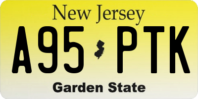 NJ license plate A95PTK