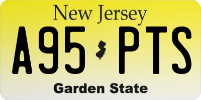 NJ license plate A95PTS