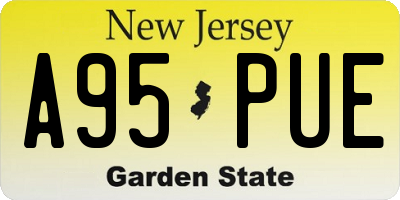 NJ license plate A95PUE