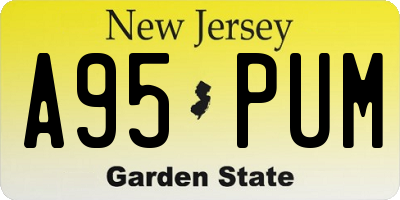 NJ license plate A95PUM