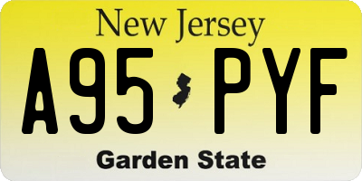 NJ license plate A95PYF