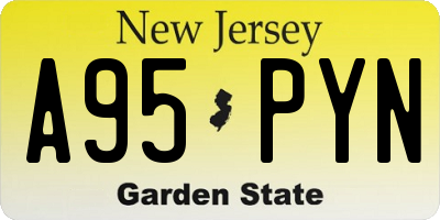 NJ license plate A95PYN