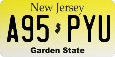 NJ license plate A95PYU