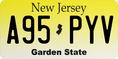 NJ license plate A95PYV
