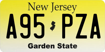 NJ license plate A95PZA