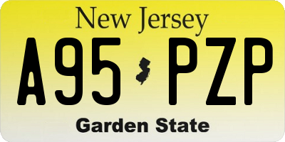 NJ license plate A95PZP