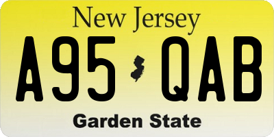 NJ license plate A95QAB