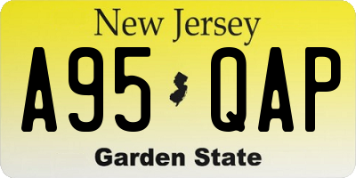 NJ license plate A95QAP