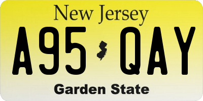 NJ license plate A95QAY