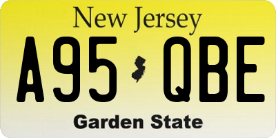 NJ license plate A95QBE