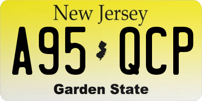 NJ license plate A95QCP