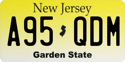 NJ license plate A95QDM