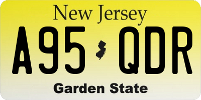 NJ license plate A95QDR