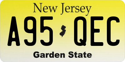NJ license plate A95QEC