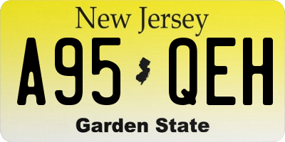 NJ license plate A95QEH