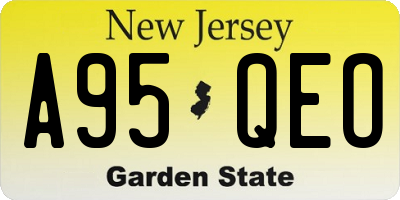 NJ license plate A95QEO