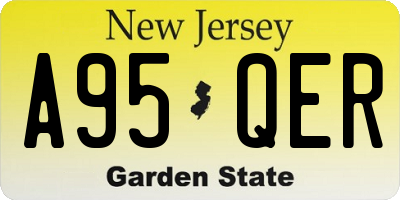 NJ license plate A95QER
