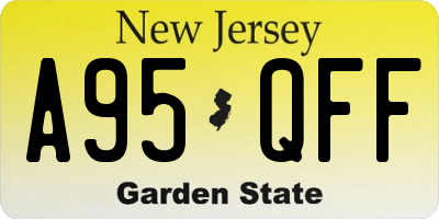 NJ license plate A95QFF