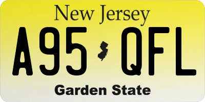 NJ license plate A95QFL