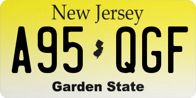 NJ license plate A95QGF