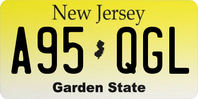 NJ license plate A95QGL