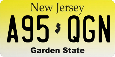 NJ license plate A95QGN