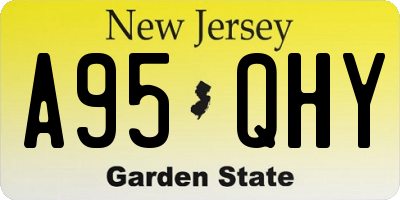 NJ license plate A95QHY