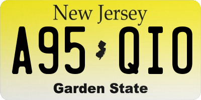 NJ license plate A95QIO