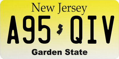 NJ license plate A95QIV