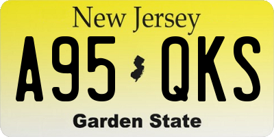 NJ license plate A95QKS