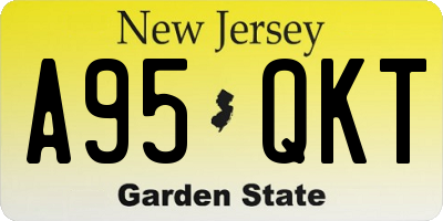 NJ license plate A95QKT