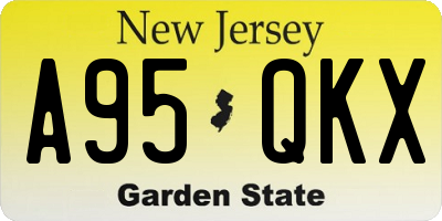 NJ license plate A95QKX