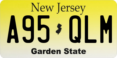 NJ license plate A95QLM
