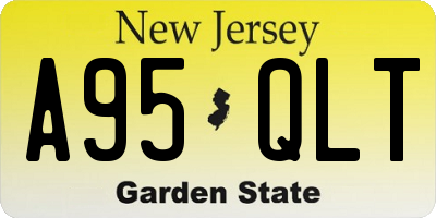 NJ license plate A95QLT