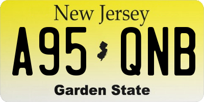 NJ license plate A95QNB
