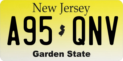 NJ license plate A95QNV