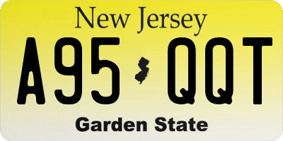 NJ license plate A95QQT