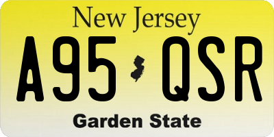 NJ license plate A95QSR