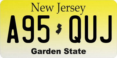 NJ license plate A95QUJ