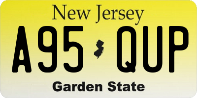 NJ license plate A95QUP