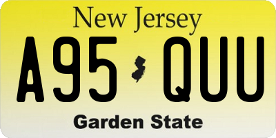 NJ license plate A95QUU