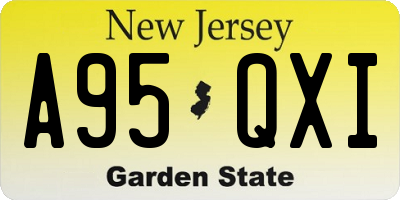 NJ license plate A95QXI