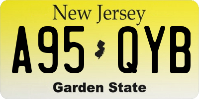 NJ license plate A95QYB