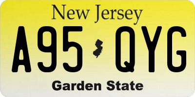 NJ license plate A95QYG