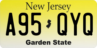 NJ license plate A95QYQ