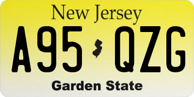 NJ license plate A95QZG