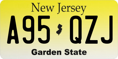 NJ license plate A95QZJ