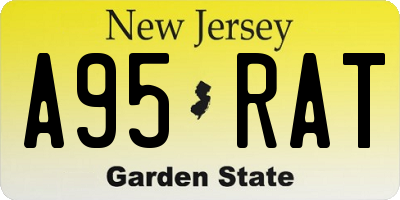 NJ license plate A95RAT